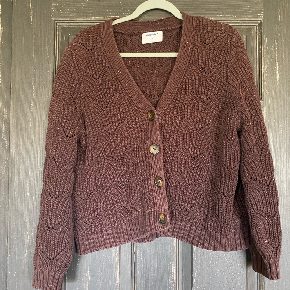 Old Navy Chocolate Knit Cardigan